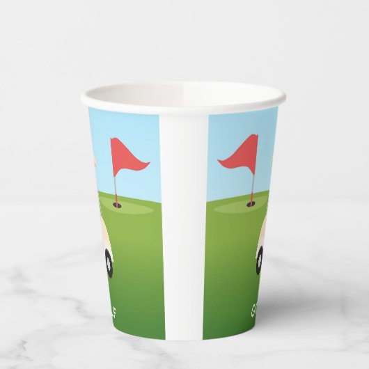 Golf Design Paper Cup Pappbecher (Links)