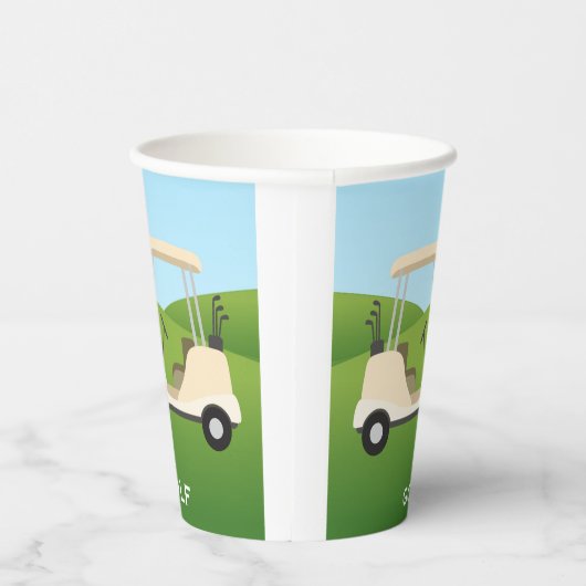 Golf Design Paper Cup Pappbecher (Rechts)