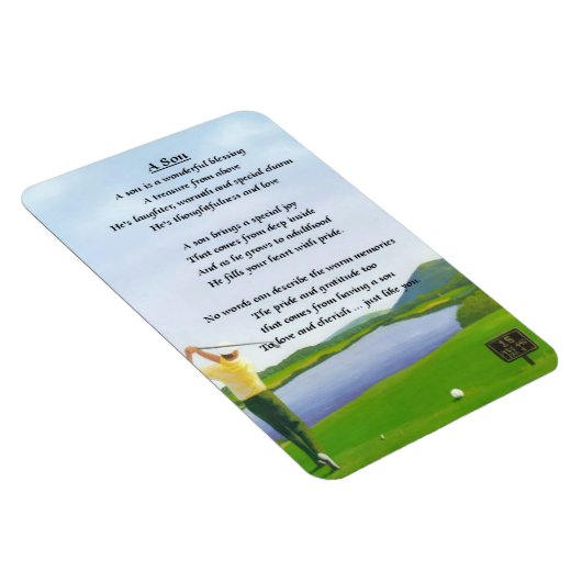 Golf Design - Son poem Magnet (Rechte Seite)