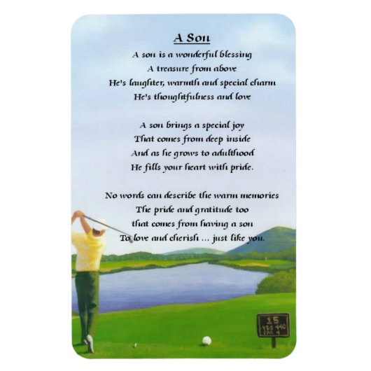 Golf Design - Son poem Magnet (Vertikal)