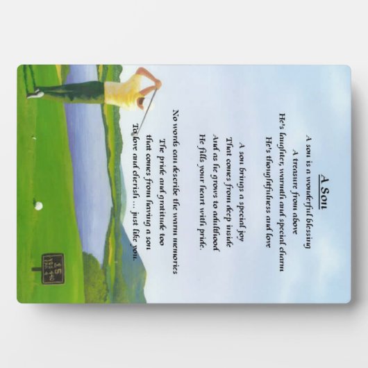 Golf Design - Son poem Plaque Fotoplatte (Vorderseite)