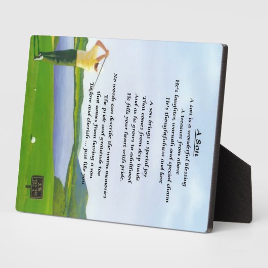 Golf Design - Son poem Plaque Fotoplatte (Seite)
