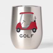 Golf Design Thermal Wine Tumbler (Rückseite)