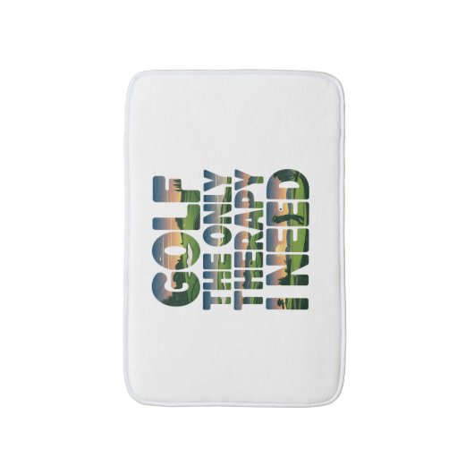 Golf die einzige Therapie, Trendy Badematte (Vorderseite Vertikal)