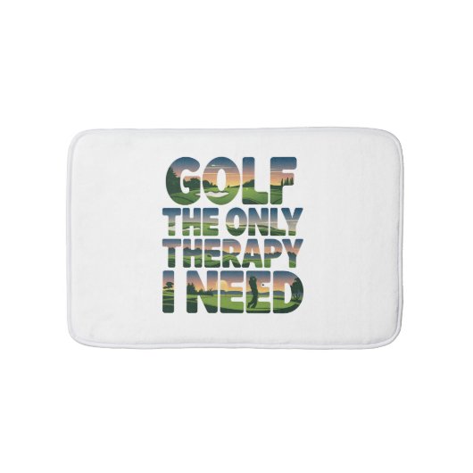 Golf die einzige Therapie, Trendy Badematte (Vorderseite)