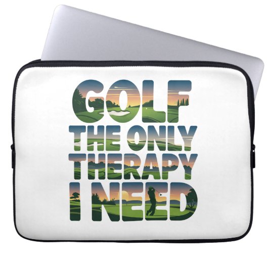Golf die einzige Therapie, Trendy Laptopschutzhülle (Vorderseite)