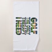 Golf die einzige Therapie, Trendy Strandtuch (Vorderseite)