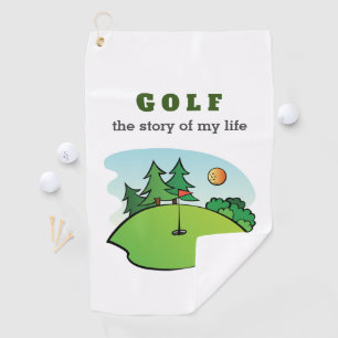 Golf die Geschichte meines Lebens lustig Golfhandtuch
