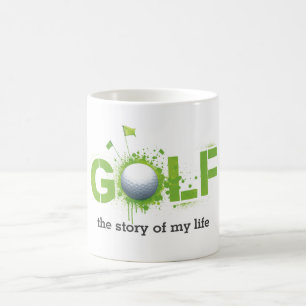 Golf die Geschichte meines Lebens lustigen Schlamm Kaffeetasse