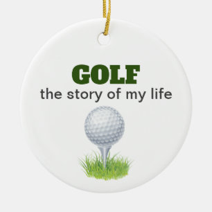 Golf die Geschichte meines Lebens lustiger Keramik Ornament