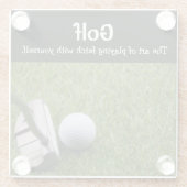 Golf. Die Kunst, mit sich selbst zu spielen. Glasuntersetzer (Rückseite)