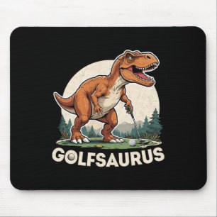 Golf Dinosaur Golfer T-Rex spielt Golf Dino Golfi Mousepad