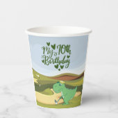 Golf Dinosaurier 70. Geburtstag für Golfer Pappbecher (Vorderseite)