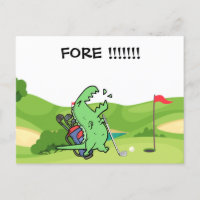 Golf Dinosaurier Golfen Schrei FORE lustigen Golfe