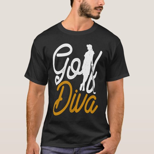 Golf Diva Girl Golfer T-Shirt (Vorderseite)