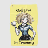 Golf Diva in Training - Women's Golf Handtuch (Vorderseite)