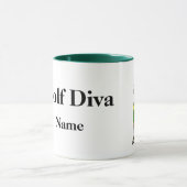 Golf Diva Red Hiar Woman Golfer Tasse (Zentrum)