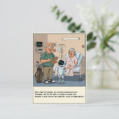 Golf Doctor Introduces Robot Assistant Get Well Postkarte (Stehend Vorderseite)