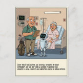 Golf Doctor Introduces Robot Assistant Get Well Postkarte (Vorderseite)