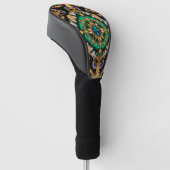Golf Driver Cover mit brasilianischen Farben Headcover (angewinkelt)