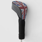 Golf Driver Cover mit Britischen Farben Headcover (angewinkelt)