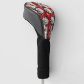 Golf Driver Cover mit englischer Rose Design Headcover (angewinkelt)