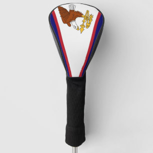 Golf Driver Cover mit Flag American Samoa Headcover