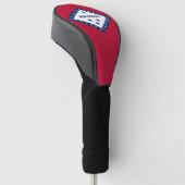 Golf Driver Cover mit Flag Arkansas, USA Headcover (angewinkelt)