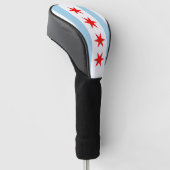 Golf Driver Cover mit Flag Chicago, USA Golf Headcover (angewinkelt)