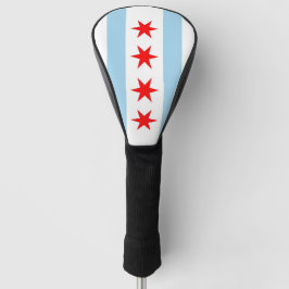 Golf Driver Cover mit Flag Chicago, USA Headcover