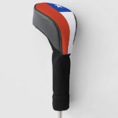 Golf Driver Cover mit Flag Chile Headcover (angewinkelt)