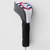 Golf Driver Cover mit Flag Cincinnati, USA Golf Headcover (angewinkelt)