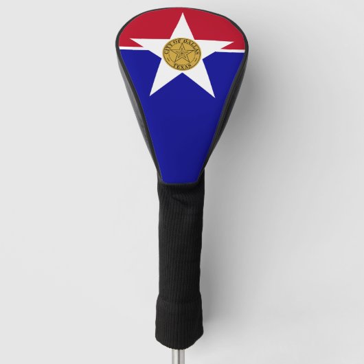 Golf Driver Cover mit Flag Dallas, USA Golf Headcover (Vorderseite)