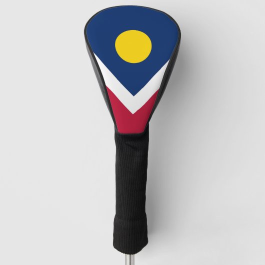 Golf Driver Cover mit Flag Denver City, USA Golf Headcover (Vorderseite)