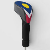 Golf Driver Cover mit Flag Denver City, USA Golf Headcover (angewinkelt)