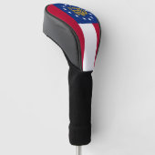 Golf Driver Cover mit Flag Georgia, USA Headcover (angewinkelt)