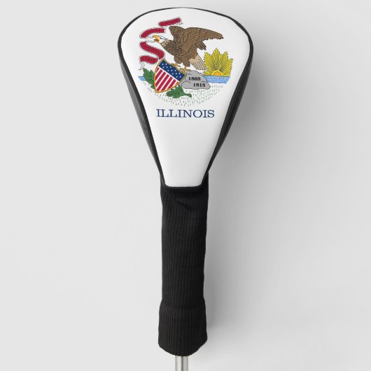 Golf Driver Cover mit Flag Illinois, USA Headcover (Vorderseite)
