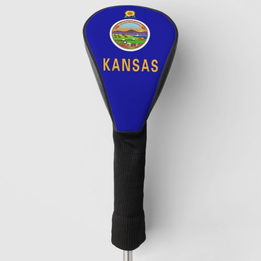 Golf Driver Cover mit Flag Kansas, USA Headcover (Vorderseite)