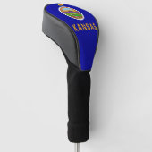 Golf Driver Cover mit Flag Kansas, USA Headcover (angewinkelt)