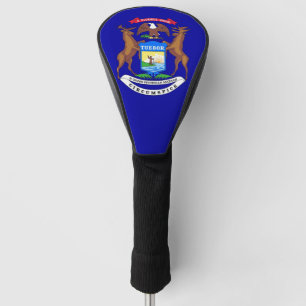 Golf Driver Cover mit Flag Michigan, USA Headcover