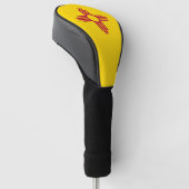 Golf Driver Cover mit Flag New Mexico, USA Headcover (angewinkelt)