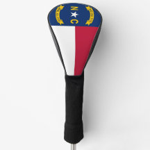 Golf Driver Cover mit Flag North Carolina USA