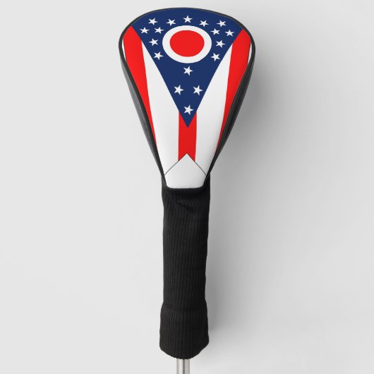 Golf Driver Cover mit Flag Ohio Staat, USA Golf Headcover (Vorderseite)