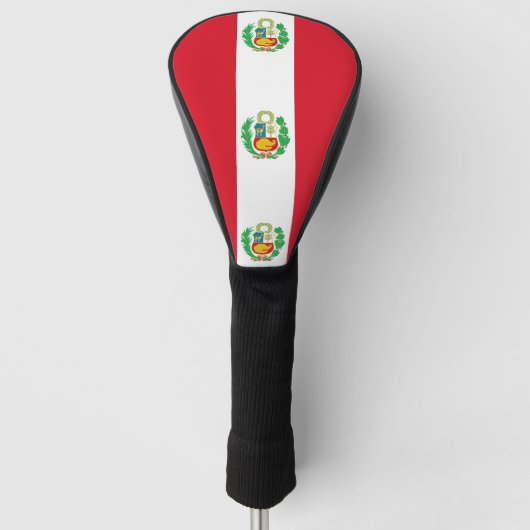Golf Driver Cover mit Flag Peru Golf Headcover (Vorderseite)