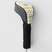 Golf Driver Cover mit Flag Rhode Island, USA Headcover (angewinkelt)