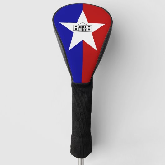 Golf Driver Cover mit Flag San Antonio, USA Golf Headcover (Vorderseite)