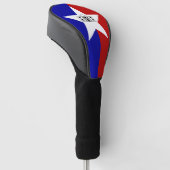 Golf Driver Cover mit Flag San Antonio, USA Headcover (angewinkelt)