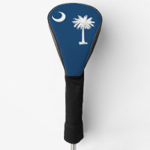 Golf Driver Cover mit Flag South Carolina, USA