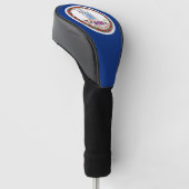 Golf Driver Cover mit Flag Virginia, USA Headcover (angewinkelt)