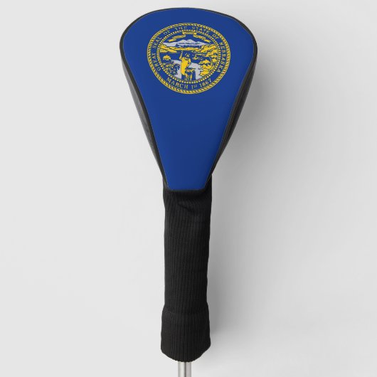 Golf Driver Cover mit Flag von Nebraska, USA Headcover (Vorderseite)